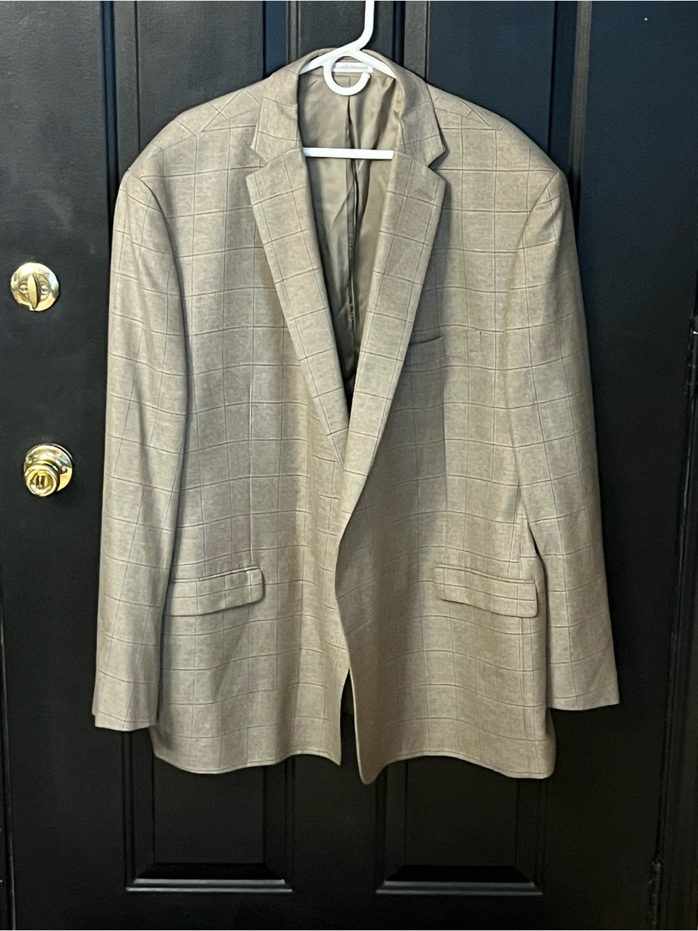 Lauren Ralph Lauren Men's Light Gray Windowpane Sport Coat